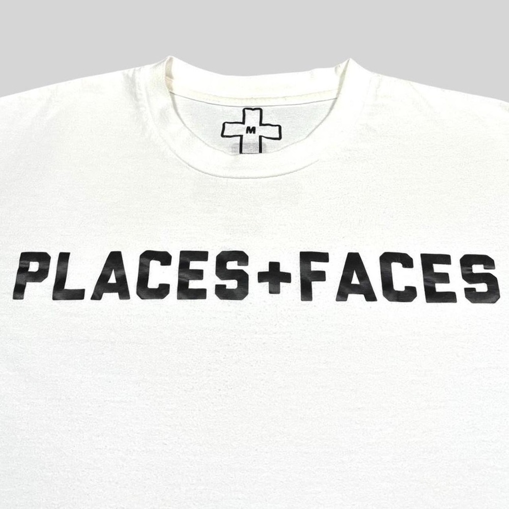 Places + Faces P+F Spellout Logo T Shirt White